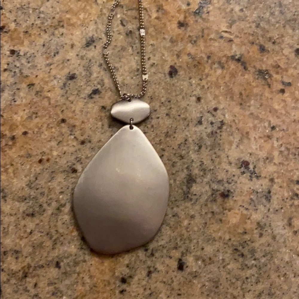 NIB / Gorgeous brushed  silver statement necklace.